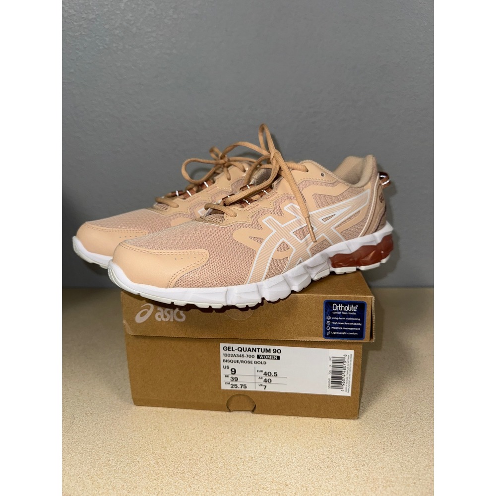 Asics Gel-Quantum 90 Women Bisque Rose Gold Running Shoes Size 9